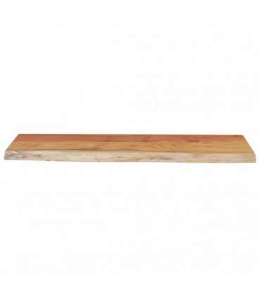 vidaXL Wall Shelf 50x20x2.5 cm Rectangular Solid Wood Acacia Live Edge — Colour: natural, Size: 50 x 20 x 2.5 cm