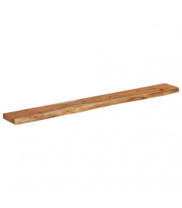 vidaXL Wall Shelf 180x20x2.5 cm Rectangular Solid Wood Acacia Live Edge — Colour: natural, Size: 180 x 20 x 2.5 cm