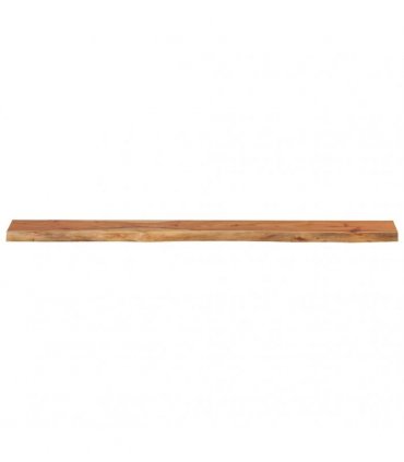 vidaXL Wall Shelf 180x20x2.5 cm Rectangular Solid Wood Acacia Live Edge — Colour: natural, Size: 180 x 20 x 2.5 cm