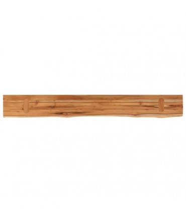 vidaXL Wall Shelf 180x20x2.5 cm Rectangular Solid Wood Acacia Live Edge — Colour: natural, Size: 180 x 20 x 2.5 cm