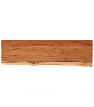 vidaXL Table Top 120x40x3.8 cm Rectangular Solid Wood Acacia Live Edge — Colour: natural, Size: 120 x 40 x 3.8 cm