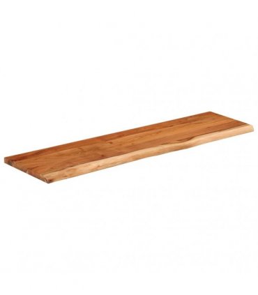 vidaXL Table Top 120x40x3.8 cm Rectangular Solid Wood Acacia Live Edge — Colour: natural, Size: 120 x 40 x 3.8 cm