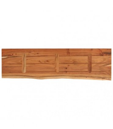vidaXL Table Top 120x40x3.8 cm Rectangular Solid Wood Acacia Live Edge — Colour: natural, Size: 120 x 40 x 3.8 cm