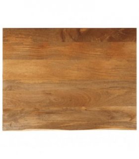 vidaXL Table Top Live Edge 90x80x2.5 cm Solid Wood Mango — Colour: oak finished, Size: 90 x 80 x 2.5 cm