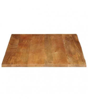vidaXL Table Top Live Edge 90x80x2.5 cm Solid Wood Mango — Colour: oak finished, Size: 90 x 80 x 2.5 cm