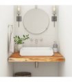 vidaXL Bathroom Countertop 60x60x2.5 cm Square Solid Wood Acacia — Colour: natural, Size: 60 x 60 x 2.5 cm