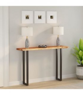vidaXL Table Top 180x30x2.5 cm Rectangular Solid Wood Acacia Live Edge — Colour: natural, Size: 180 x 30 x 2.5 cm