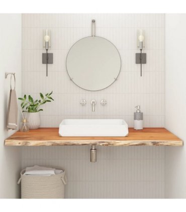 vidaXL Bathroom Countertop 140x60x3.8 cm Rectangular Solid Wood Acacia — Colour: natural, Size: 140 x 60 x 3.8 cm