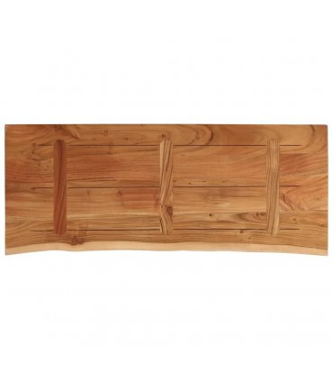 vidaXL Bathroom Countertop 140x60x3.8 cm Rectangular Solid Wood Acacia — Colour: natural, Size: 140 x 60 x 3.8 cm
