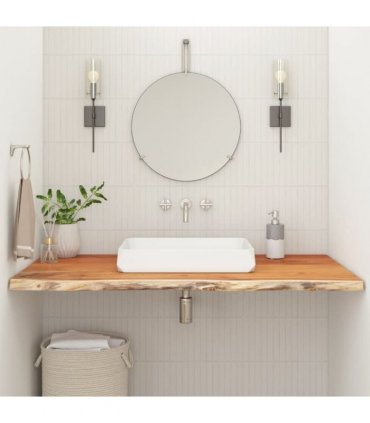 vidaXL Bathroom Countertop 120x60x2.5 cm Rectangular Solid Wood Acacia — Colour: natural, Size: 120 x 60 x 2.5 cm