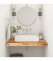 vidaXL Bathroom Countertop 80x60x2.5 cm Rectangular Solid Wood Acacia — Colour: natural, Size: 80 x 60 x 2.5 cm