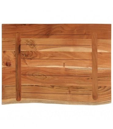 vidaXL Bathroom Countertop 80x60x2.5 cm Rectangular Solid Wood Acacia — Colour: natural, Size: 80 x 60 x 2.5 cm