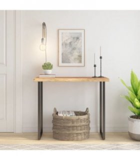 vidaXL Table Top 80x40x2.5 cm Rectangular Solid Wood Acacia Live Edge — Colour: natural, Size: 80 x 40 x 2.5 cm
