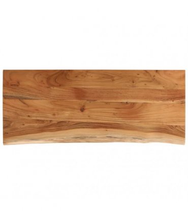 vidaXL Table Top 90x40x3.8 cm Rectangular Solid Wood Acacia Live Edge — Colour: natural, Size: 90 x 40 x 3.8 cm