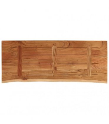 vidaXL Table Top 90x40x3.8 cm Rectangular Solid Wood Acacia Live Edge — Colour: natural, Size: 90 x 40 x 3.8 cm
