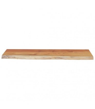 vidaXL Wall Shelf 80x30x3.8 cm Rectangular Solid Wood Acacia Live Edge — Colour: natural, Size: 80 x 30 x 3.8 cm
