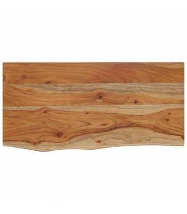 vidaXL Wall Shelf 60x30x2.5 cm Rectangular Solid Wood Acacia Live Edge — Colour: natural, Size: 60 x 30 x 2.5 cm