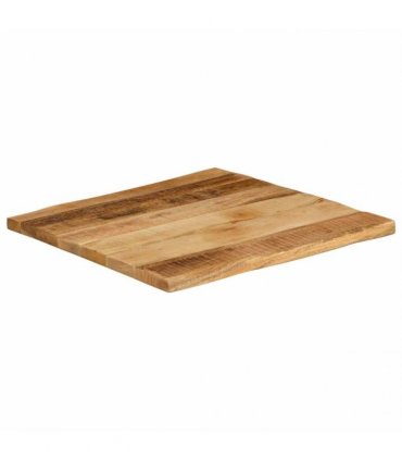 vidaXL Table Top Live Edge 40x40x3.8 cm Solid Wood Rough Mango — Colour: rough mango wood(natural), Size: 40 x 40 cm