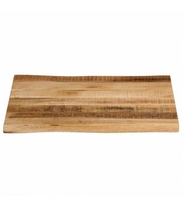 vidaXL Table Top Live Edge 40x40x3.8 cm Solid Wood Rough Mango — Colour: rough mango wood(natural), Size: 40 x 40 cm