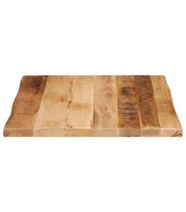 vidaXL Table Top Live Edge 40x40x3.8 cm Solid Wood Rough Mango — Colour: rough mango wood(natural), Size: 40 x 40 cm