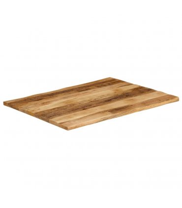 vidaXL Table Top Live Edge 90x80x2.5 cm Solid Wood Rough Mango — Colour: rough mango wood(natural), Size: 90 x 80 cm