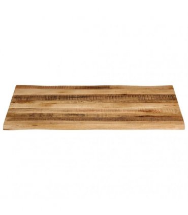 vidaXL Table Top Live Edge 90x80x2.5 cm Solid Wood Rough Mango — Colour: rough mango wood(natural), Size: 90 x 80 cm