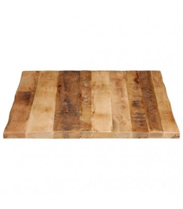vidaXL Table Top Live Edge 90x80x2.5 cm Solid Wood Rough Mango — Colour: rough mango wood(natural), Size: 90 x 80 cm
