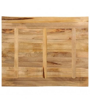 vidaXL Table Top Live Edge 90x80x2.5 cm Solid Wood Rough Mango — Colour: rough mango wood(natural), Size: 90 x 80 cm