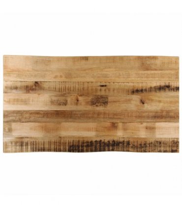 vidaXL Table Top Live Edge 110x60x2.5 cm Solid Wood Rough Mango — Colour: rough mango wood(natural), Size: 110 x 60 cm