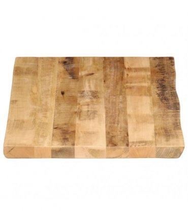 vidaXL Table Top Live Edge 110x60x2.5 cm Solid Wood Rough Mango — Colour: rough mango wood(natural), Size: 110 x 60 cm
