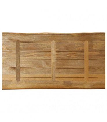 vidaXL Table Top Live Edge 110x60x2.5 cm Solid Wood Rough Mango — Colour: rough mango wood(natural), Size: 110 x 60 cm