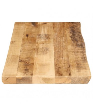vidaXL Table Top Live Edge 90x40x2.5 cm Solid Wood Rough Mango — Colour: rough mango wood(natural), Size: 90 x 40 cm