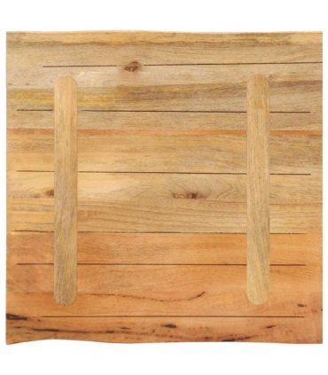 vidaXL Table Top 40x40x2.5 cm Live Edge Solid Wood Mango — Colour: mango wood(natural), Size: 40 x 40 cm