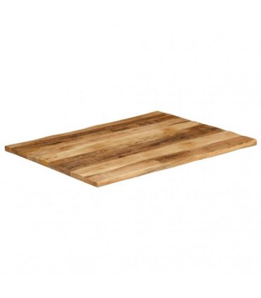 vidaXL Table Top Live Edge 100x80x2.5 cm Solid Wood Rough Mango — Colour: rough mango wood(natural), Size: 100 x 80 cm