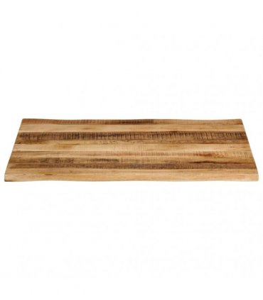vidaXL Table Top Live Edge 100x80x2.5 cm Solid Wood Rough Mango — Colour: rough mango wood(natural), Size: 100 x 80 cm