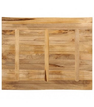 vidaXL Table Top Live Edge 100x80x2.5 cm Solid Wood Rough Mango — Colour: rough mango wood(natural), Size: 100 x 80 cm