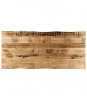 vidaXL Table Top Live Edge 140x60x2.5 cm Solid Wood Rough Mango — Colour: rough mango wood(natural), Size: 140 x 60 cm