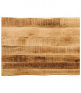 vidaXL Table Top Live Edge 80x60x2.5 cm Solid Wood Rough Mango — Colour: rough mango wood(natural), Size: 80 x 60 cm
