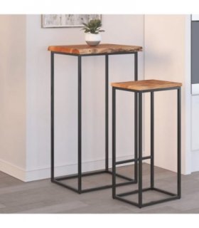 vidaXL Table Top 40x40x2.5 cm Rectangular Solid Wood Acacia Live Edge — Colour: acacia wood(natural), Size: 40 x 40 cm