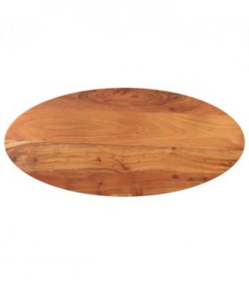 vidaXL Table Top 110x50x2.5 cm Oval Solid Wood Acacia — Colour: acacia wood(natural), Size: 110 x 50 cm