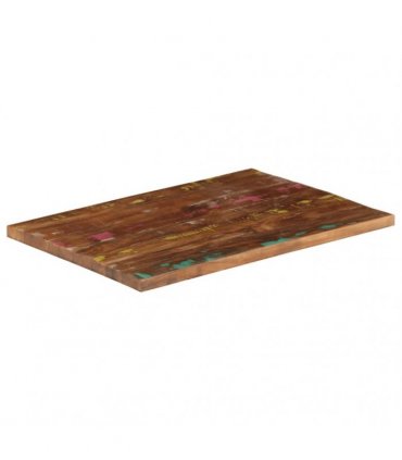vidaXL Table Top 90x70x1.5 cm Rectangular Solid Wood Reclaimed — Colour: reclaimed wood(multicolour), Size: 90 x 70 cm