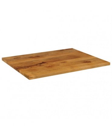 vidaXL Table Top 90x80x2.5 cm Rectangular Solid Wood Mango — Colour: mango wood(oak finish), Size: 90 x 80 cm