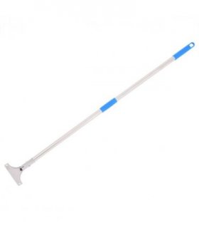 vidaXL Floor Squeegee Handle 119.5 cm Steel and Plastic — Colour: Silver and blue