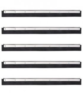 vidaXL Floor Squeegee Heads 5 pcs 55x2x5 cm Steel and Rubber — Size: 55 x 2 x 5 cm