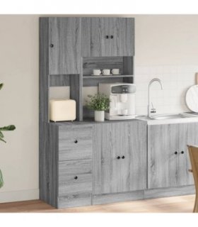vidaXL Kitchen Cabinet Grey Sonoma 95x50x180 cm Engineered Wood