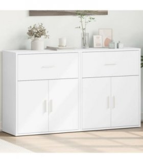 vidaXL Sideboards 2 pcs White 60x31x70 cm Engineered Wood