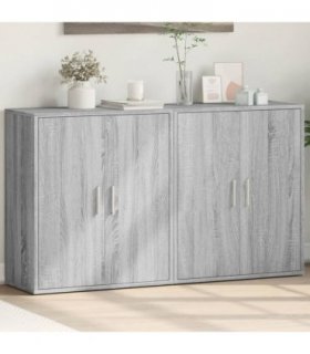 vidaXL Sideboards 2 pcs Grey Sonoma 60x31x70 cm Engineered Wood