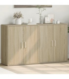 vidaXL Sideboards 2 pcs Sonoma Oak 60x31x70 cm Engineered Wood