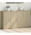 vidaXL Sideboards 2 pcs Sonoma Oak 60x31x70 cm Engineered Wood