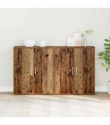 vidaXL Sideboard 2 pcs Old Wood 60 x 31 x 70 cm Engineered Wood